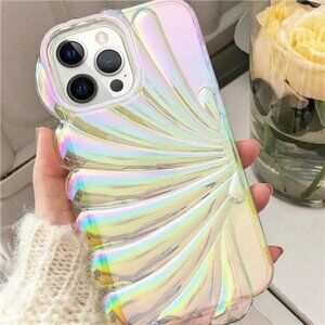 iPhone 13 14 Pro Pro Max Holographic 3D Wave Design iPhone Case